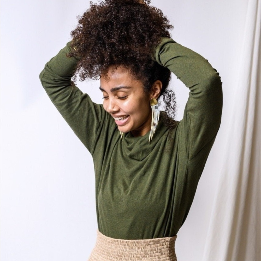 Una Pluma Organic Cotton turtleneck - High neck soft long sleeve